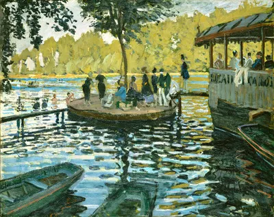 Produktbild von Legendarte - Kunstdruck auf Leinwand - La Grenouillère Claude Monet - Wanddeko, Canvas cm. 50x60