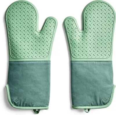 Produktbild von SPRINGLANE Ofenhandschuhe-Set 2-tlg. Mint, Silikon & Baumwolle, hitzebeständig