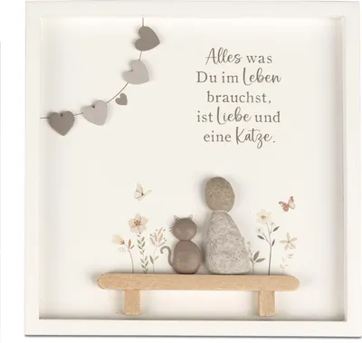 Produktbild von Deko Wandbild mit Spruch „Alles was DU im Leben brauchst, ist Liebe und Katze"
