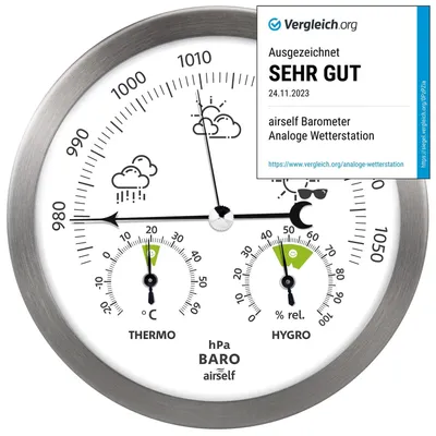Imagen del producto de Estación meteorológica analógica RVS: barómetro, termómetro e higrómetro