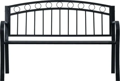 Produktbild von vidaXL Gartenbank 125 cm Schwarz Stahl