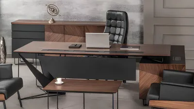 Immagine prodotto di Eckschreibtisch Büro Einrichtung Chef Zimmer Möbel Design Schreibtische Möbel