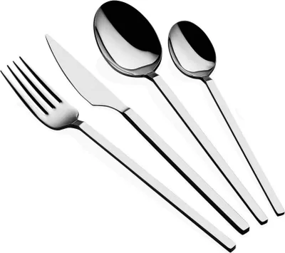 Produktbild von Hermia Concept, Carre - Silver, Besteckset (24-teilig), Silber, 100 % EDELSTAHL, 22,2 cm