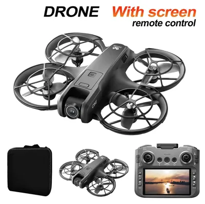 Image de Drone Zimilo 4K avec caméra et télécommande à écran, retour GPS, stabilisation EIS, système d'évitement d'obstacles à 360°, moteur sans balais, noir