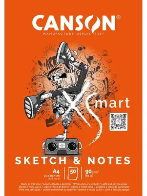 Immagine prodotto di CANSON C32250P003 Blocco da disegno per schizzi - A4, 50 fogli, 90 g/m², bianco