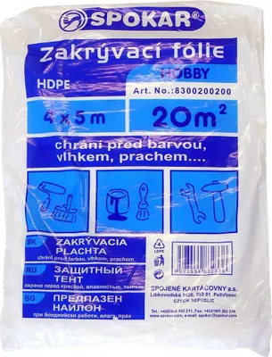 Obrázek produktu pro Fólie zakrývací 4x5m, 5um HOBBY SPOKAR
