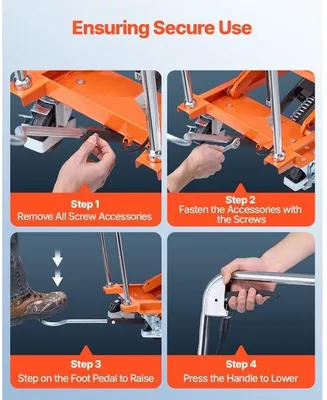 Obrázek produktu pro Zvedací stůl vozík Nůžkový zvedací vozík - Mobilní hydraulický zvedací stůl - 300-1200 mm Nastavitelná výška zdvihu