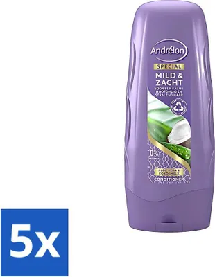 Produktbild von Andrélon - Mild & Soft - Spülung - Für empfindliche Kopfhaut - 300 ml - Vorteilspack - 5 Stücke
