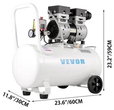 Immagine prodotto di Compressore d'aria - Compressore - Pompa per pneumatici - Pompa elettrica per biciclette - Mini compressore - Capacità serbatoio: 50 litri