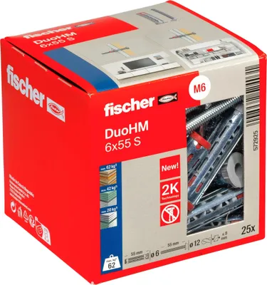 Obrázok produktu pre Fischer DuoHM 6 x 55 S PH TX zásuvka 55 mm
