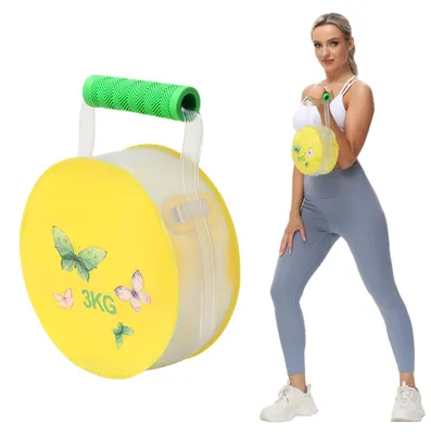 Obrázok produktu pre Skladacia kettlebell, 3 kg, nastaviteľná, prenosná, vhodná na posilňovanie