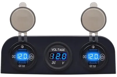 Produktbild von ProRide 12V USB-Autolader 4 Ports QC3.0 P19776 mit Voltmeter