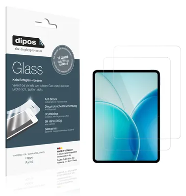 Produktbild von 2x Schutzfolie für Oppo Pad 6 - Anti-Shock 9H Folie dipos Glass Kunststoffglas