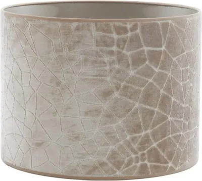 Produktbild von Lampenschirm Zylinder Textil Samt-Optik in Beige Taupe Hängeleuchte Standleuchte 40-40-30cm