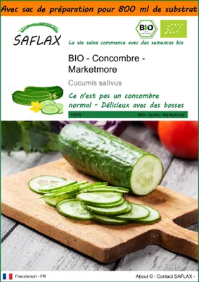 Image de SAFLAX Garden in the bag -- Concombre - Marketmore - 20 graines - Cucumis
