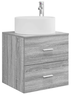 Imagen del producto de Mueble de lavabo de pared Sonoma gris 49,5 x 44,5 x 80 cm