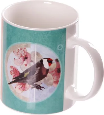 Produktbild von Puckator MUG181 Design-Porzellan-Becher mit Vogel