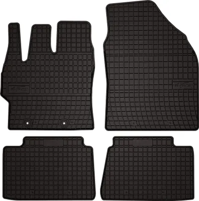 Produktbild von Gummifußmatten passend für Toyota Yaris IV (Schrägheck, Bj. 2020-) –  schwarz, passgenau, mit Befestigungen set 4 Stk. - Gummi-Automatten