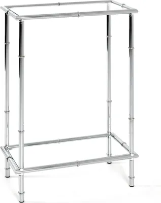 Obrázok produktu pre HAKU Nočný stolík – doplnkový stolík, chróm – kov, bezpečnostné sklo, Š/V/H: 50 x 75 x 25 cm