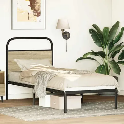 Immagine prodotto di Testiera rovere Sonoma 75 cm Materiale in acciaio e legno