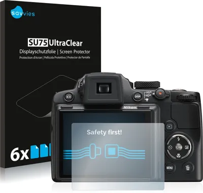 Produktbild von 6x Für Nikon Coolpix P500 Schutzfolie Savvies Displayschutz Display Schutz Folie Klar Transparent