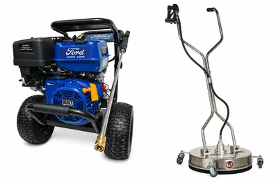 Produktbild von Ford Benzin Hochdruckreiniger 303 bar 13 PS mit 52 cm Flächenreiniger 15 m Schlauch, KI-generiertes Bild