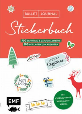 Produktbild von Bullet Journal - Stickerbuch Merry Christmas: 700 weihnachtliche Schmuckelemente