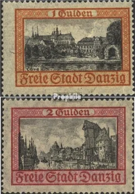 Produktbild von Briefmarken Danzig 1925 Mi 212-213 (kompl.Ausg.) gestempelt Ansichten