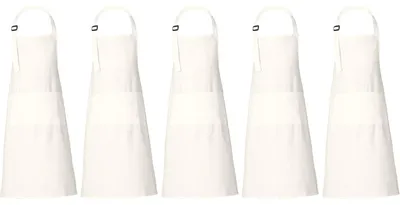 Productafbeelding van Kookschort, katoen, 3 zakken, 69 x 89 cm, marshmallowwit