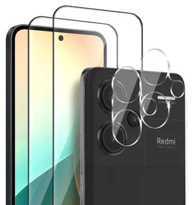 Produktbild von 2x Display + Kamera Glas für Xiaomi Redmi Note 13 Pro+ 5G Displayschutz Kameraschutz Panzerfolie Displayglas Kameraglas 9H Schutzglas