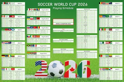 Immagine prodotto di Coppa del Mondo di calcio 2026 – Calendario da parete XXL (61x91,5 cm)