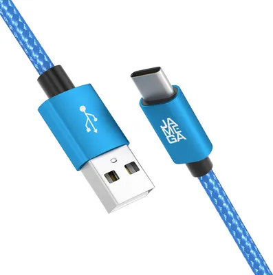 Produktbild von USB-C Kabel Nylon Schnell Ladekabel Datenkabel für Samsung Huawei HTC LG - 0,5m