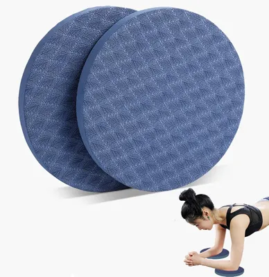 Imagen del producto de Almohadillas de yoga redondas, gruesas, antideslizantes, ligeras, para rodillas y codos