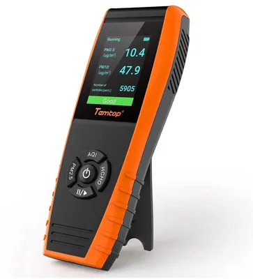 Immagine prodotto di Temtop LKC-1000S+ Rivelatore di qualità dell'aria HCHO/PM2,5/PM10/TVOC Monitor per interni