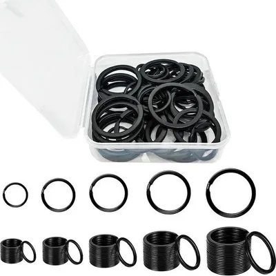 Image de Bagues décoratives en métal noir - 50 pièces - 15 à 30 mm