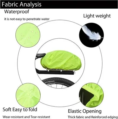 Produktbild von Famanu Regenhülle für Fahrradtasche - 35 l, wasserfest, neongelb