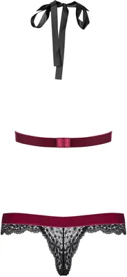 Produktbild von Rossita Kanten Body - Zwart/Rood
