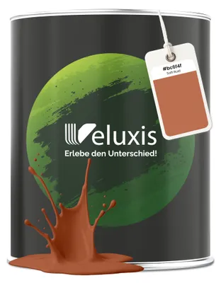Produktbild von Wandfarbe Braun Orange Beige Matt Innenfarbe – Deckkraft Klasse 1, VOC-frei, Ohne Grundierung, Tropfarm – Wohnzimmer & Schlafzimmer – 2,5L – Veluxis (Soft Rust)
