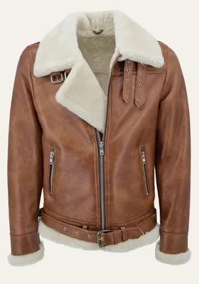 Produktbild von Lammfelljacke - JAMES KASTANIE/CREME - Größe: L