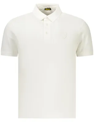 Produktbild von Weißes Herren-Poloshirt mit Applikation – Kurzarm, normale Passform
