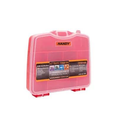 Produktbild von Extra kleine Sortierbox mit 8 Fächern – Aufbewahrungsbox aus Kunststoff mit transparentem Deckel – Feste Fächer mit stabilen Verschlussclips – Kleine Größe 165 × 140 × 60 mm – Ideal für Schrauben, Kleinteile und Hobbyzwecke [10955]