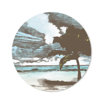 Produktbild von MuchoWow® Mauspad Mousepad Strand - Palme - Meer 50x50 cm - Mousepads - Maus Mat - Pad - Mausunterlage - Vinyl
