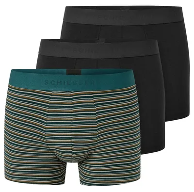 Produktbild von Schiesser 3er Pack 95/5 Baumwolle Retro Short / Pant Sportlicher Logo-Webgummibund, Bequeme Beinausschnitte und ohne störende Nähte, Elastische Single-Jersey-Qualität