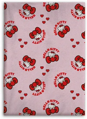 Produktbild von Hello Kitty Wohndecke Flauschdecke Kuscheldecke 110 x 150 cm