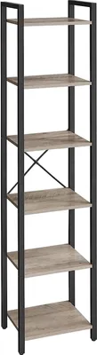 Produktbild von VASAGLE Bücherregal, Bücherregal, Standregal, DVD-Regal, mit 6 Ebenen, Büroregal, offene Regale, für Büro, Wohnzimmer, Schlafzimmer, Kinderzimmer