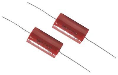 2 Stück 3,3 µF MKP-Kondensator 400 V rot für Lautsprecher-Crossover
