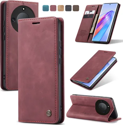 Produktbild von Honor X40 Hülle, Retro Kunstledertasche mit Standfunktion Schutzhülle für Honor X40 Rot