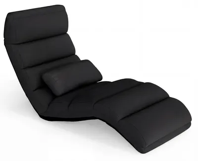 Immagine prodotto di KOMFOTTEU, poltrona reclinabile pieghevole, lettino da terra con schienale regolabile in 5 posizioni e funzione relax, sedia pieghevole da terra con cuscino, poltrona imbottita, poltrona da terra ideale per gaming, riposo e lettura