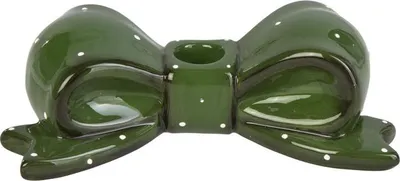 Produktbild von Kerzenhalter Schleife - grün - ca. 17,2 x 8,5 x 5,3 cm