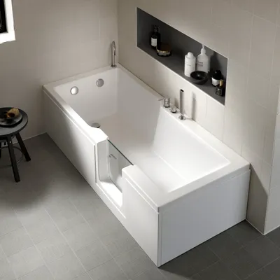 Produktbild von EVOLVE Badewanne mit Tür/Seniorenbadewanne 170x75cm  Ausführung Rechts